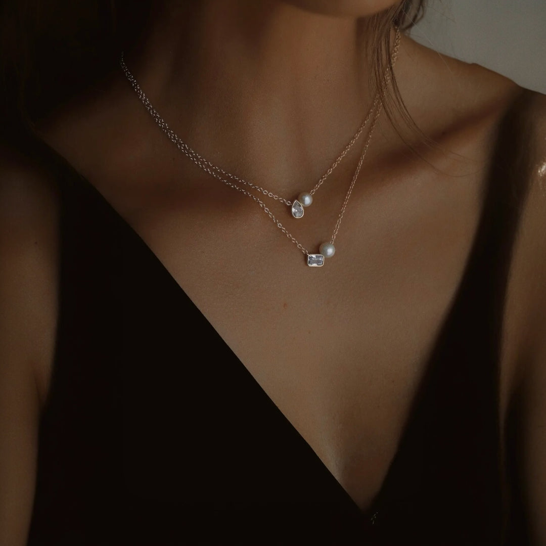 Pearl CZ Necklace