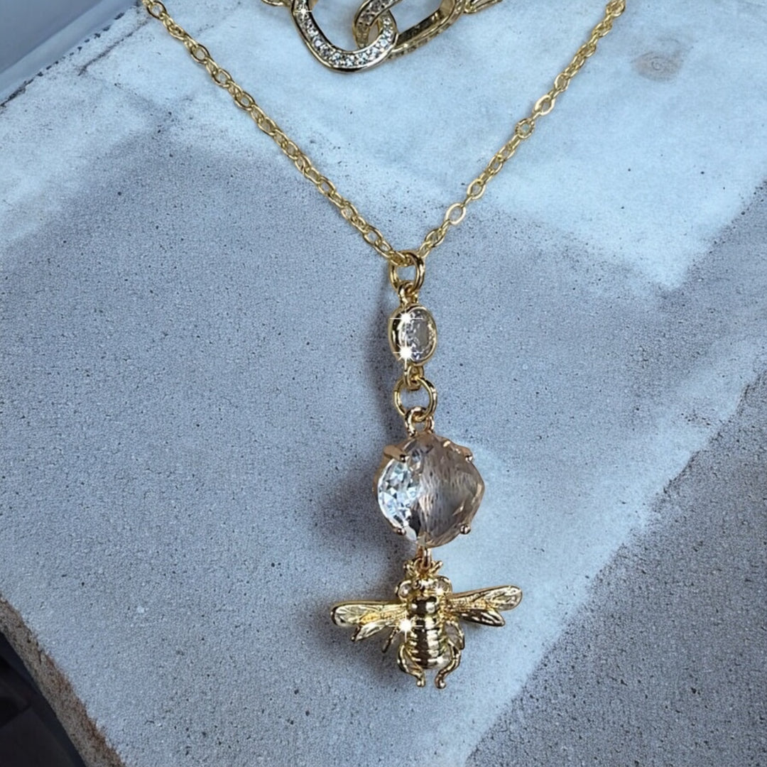 Crystal Bee Necklace