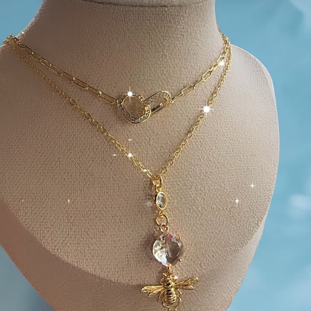 Crystal Bee Necklace