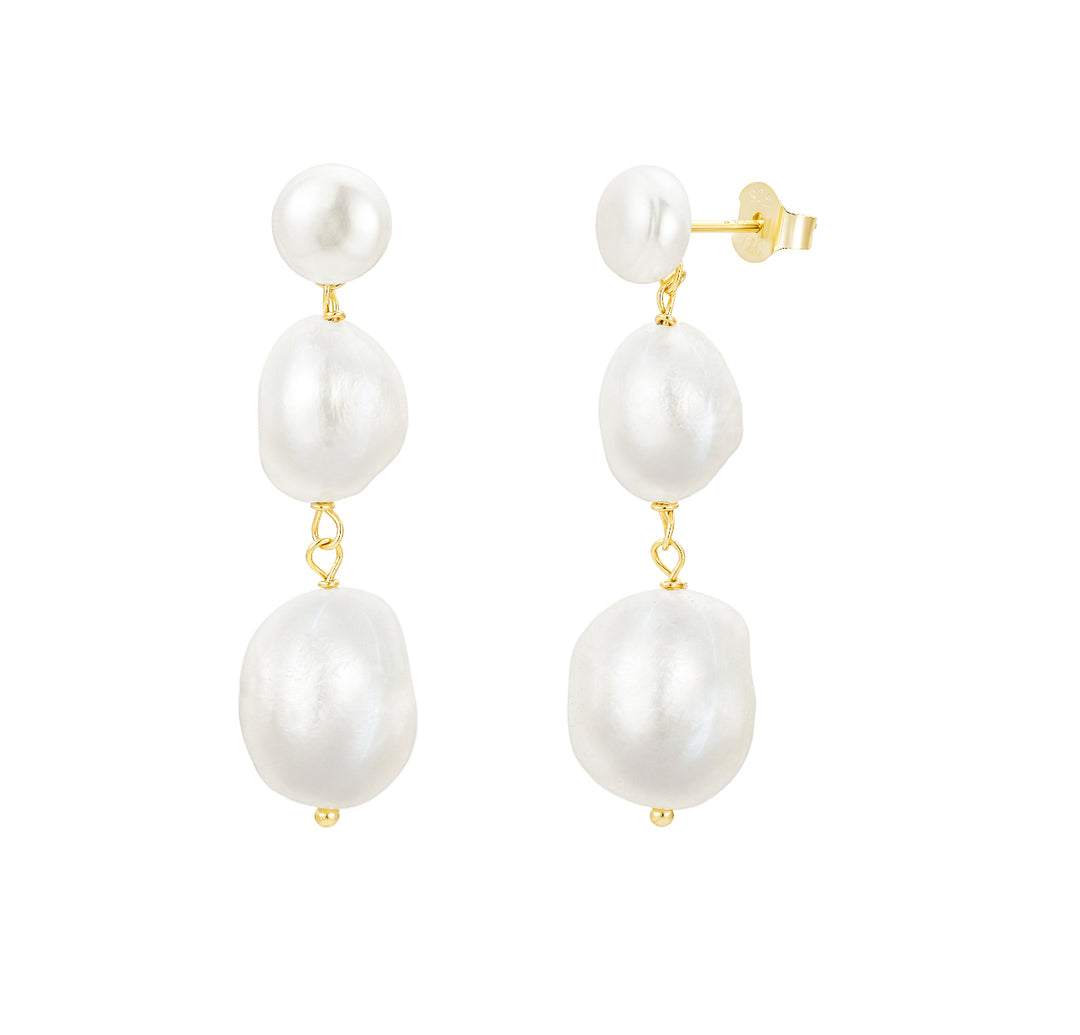 Three Pearls Earrings