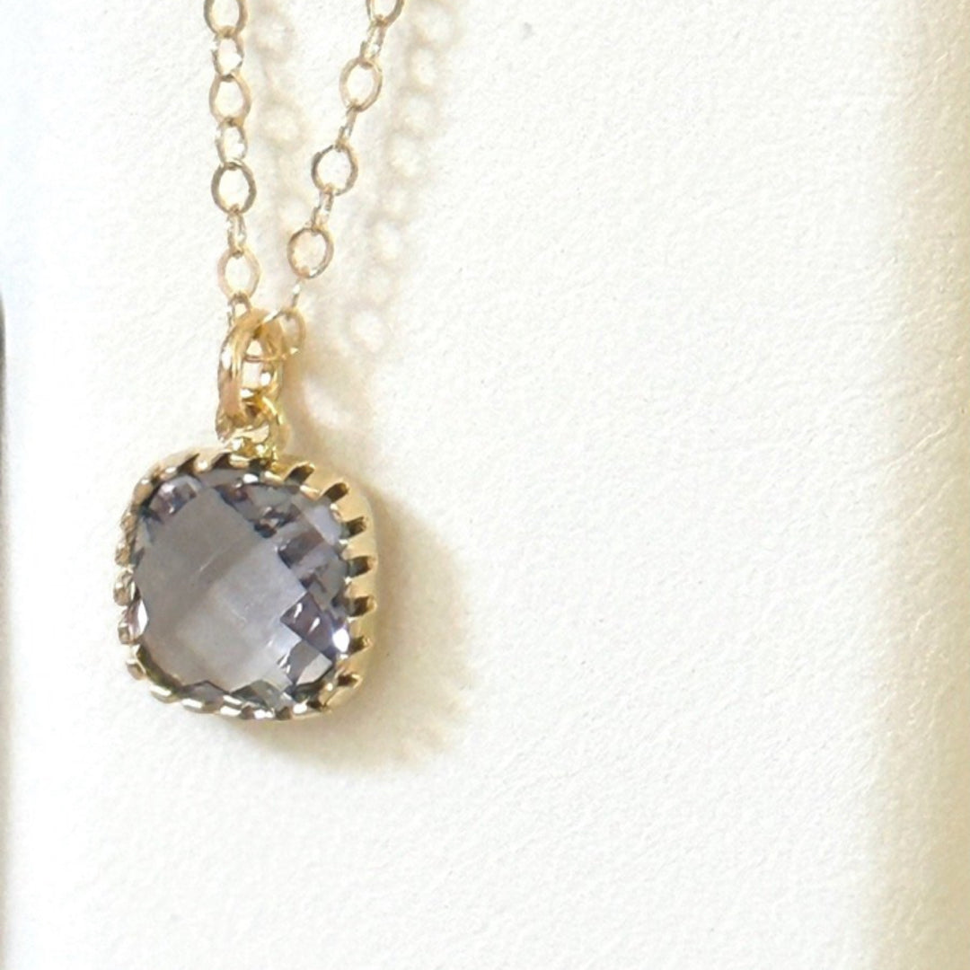 Lavender Square Necklace