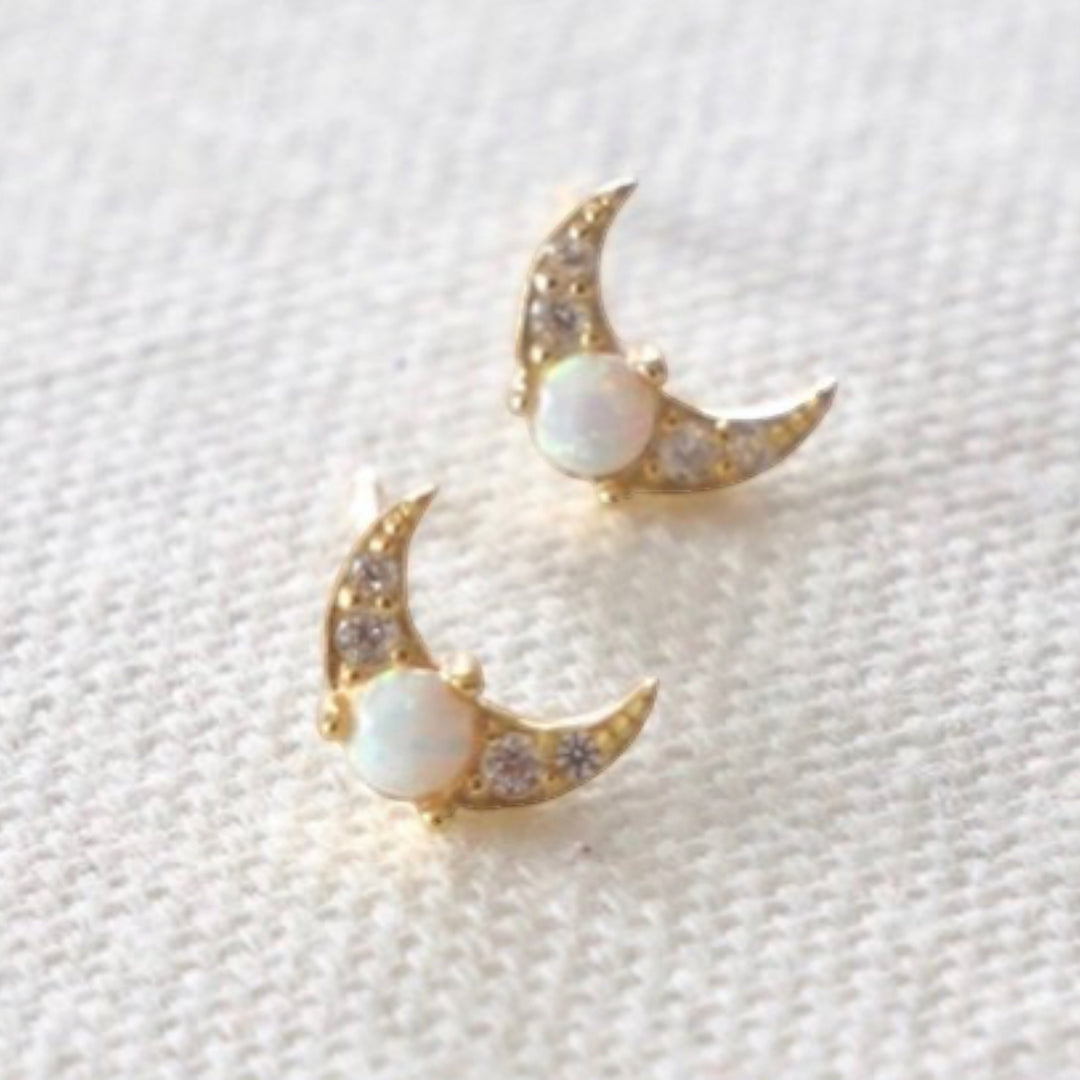 Petite Crescent Studs