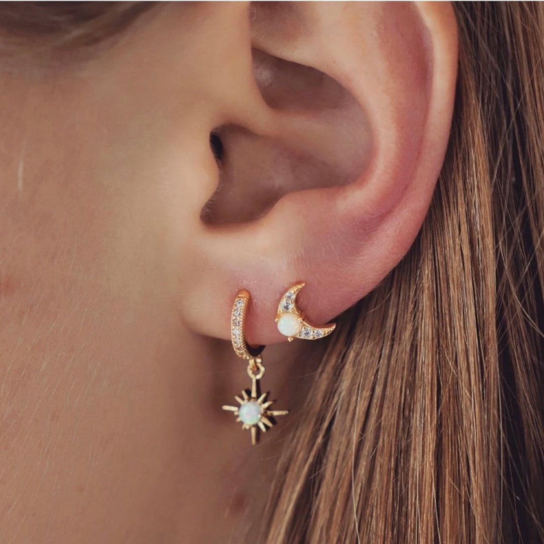 Petite Crescent Studs