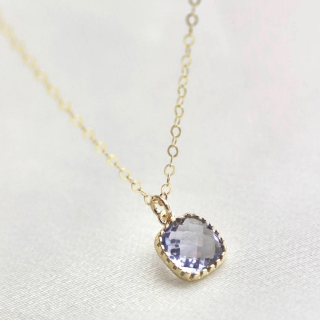 Lavender Square Necklace