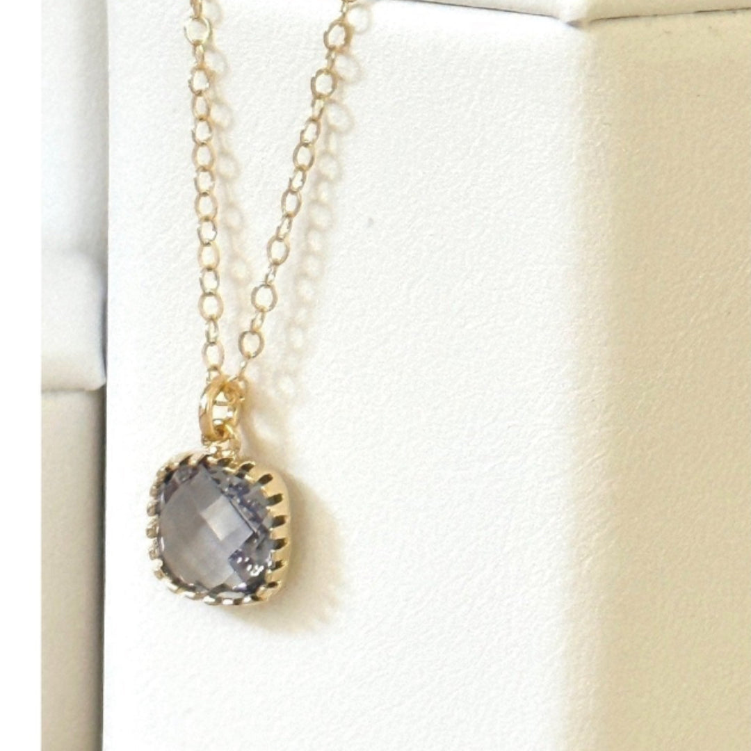 Lavender Square Necklace