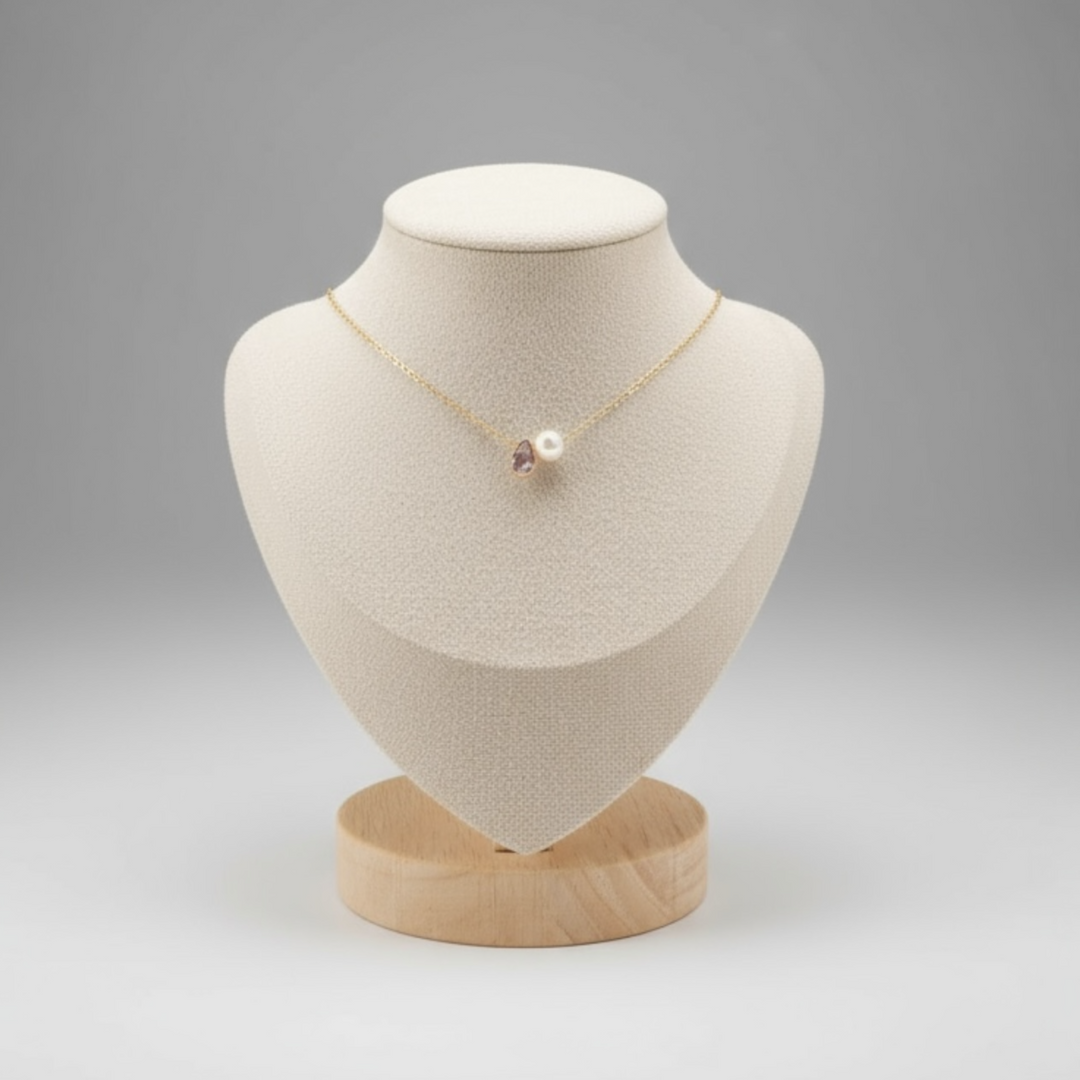 Pearl CZ Necklace