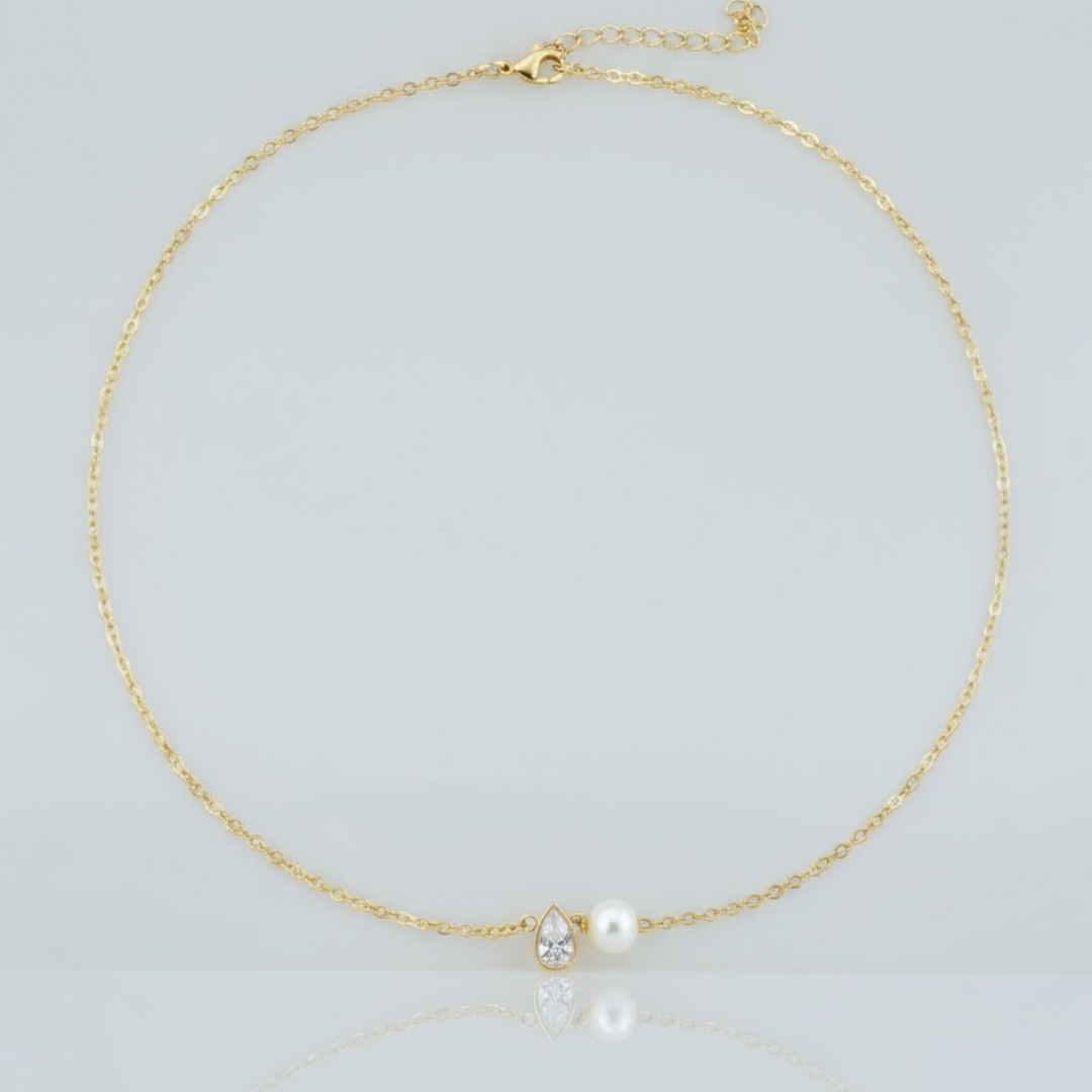 Pearl CZ Necklace