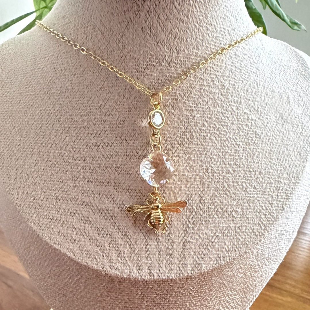 Crystal Bee Necklace