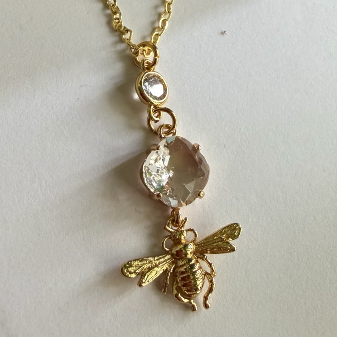 Crystal Bee Necklace