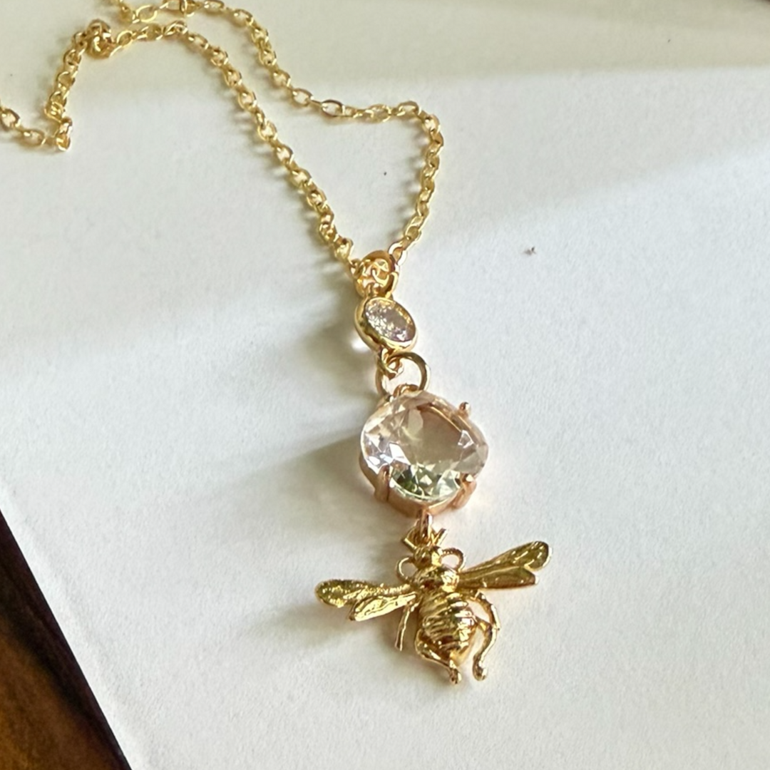 Crystal Bee Necklace