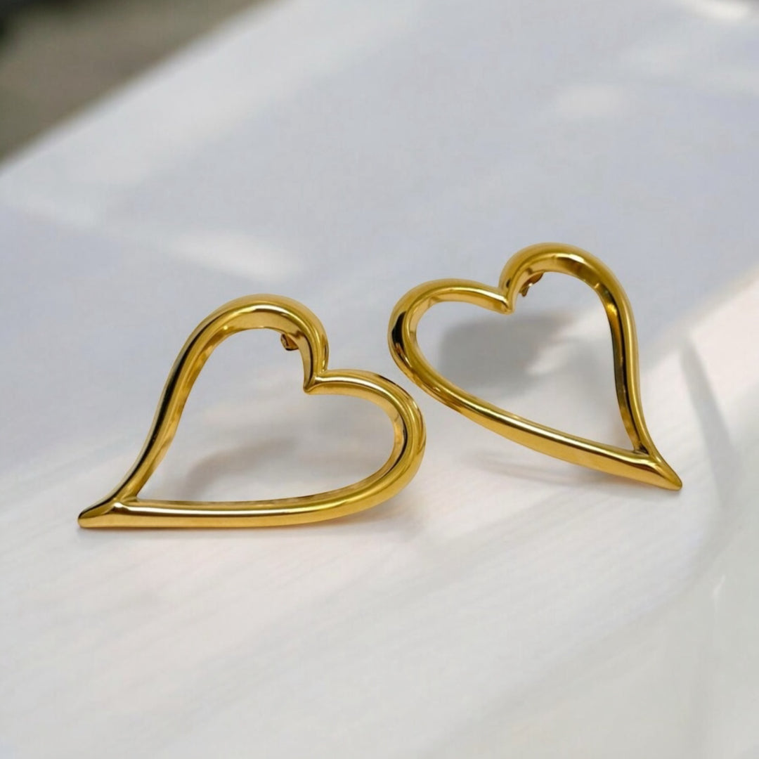 Large Heart Earrings