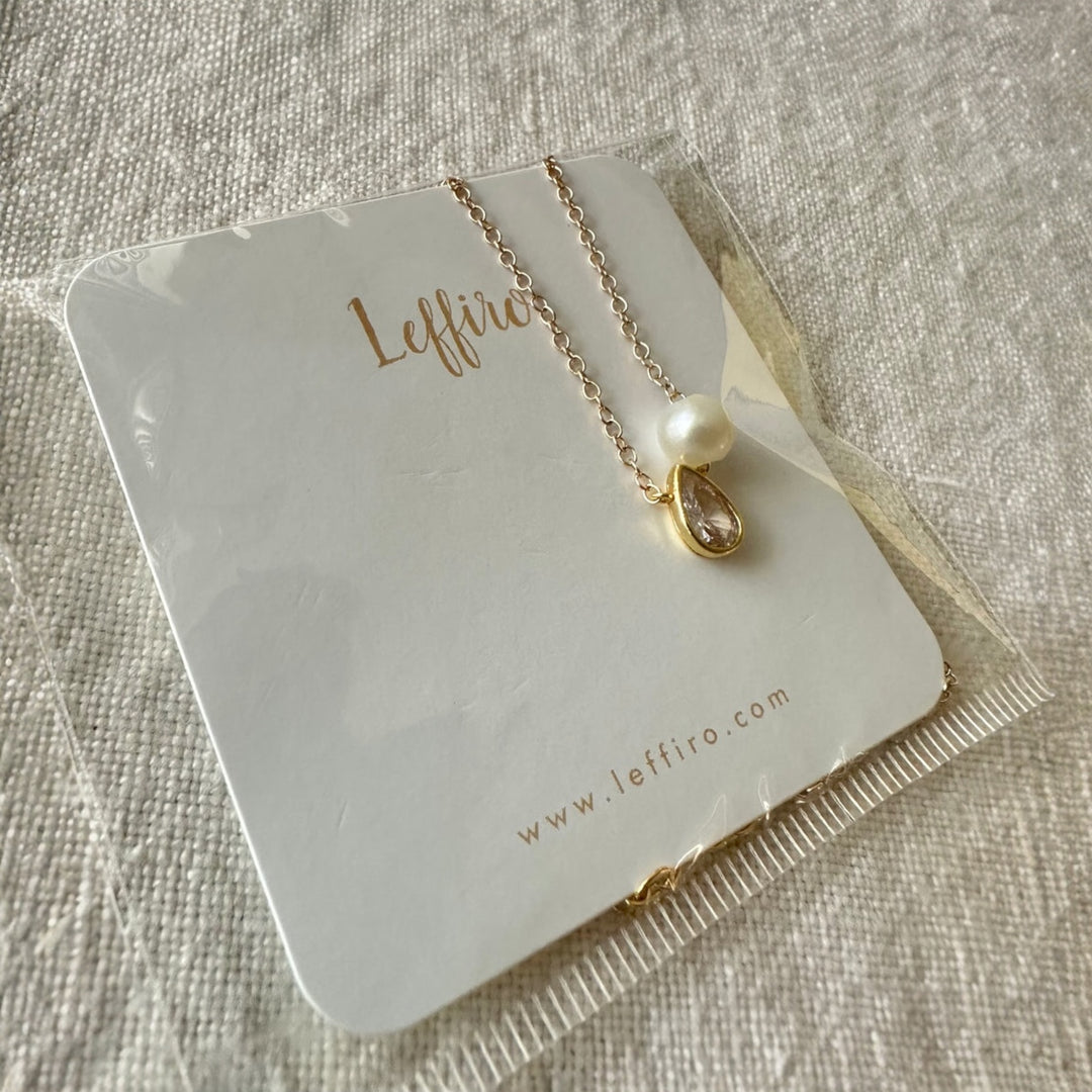 Pearl CZ Necklace