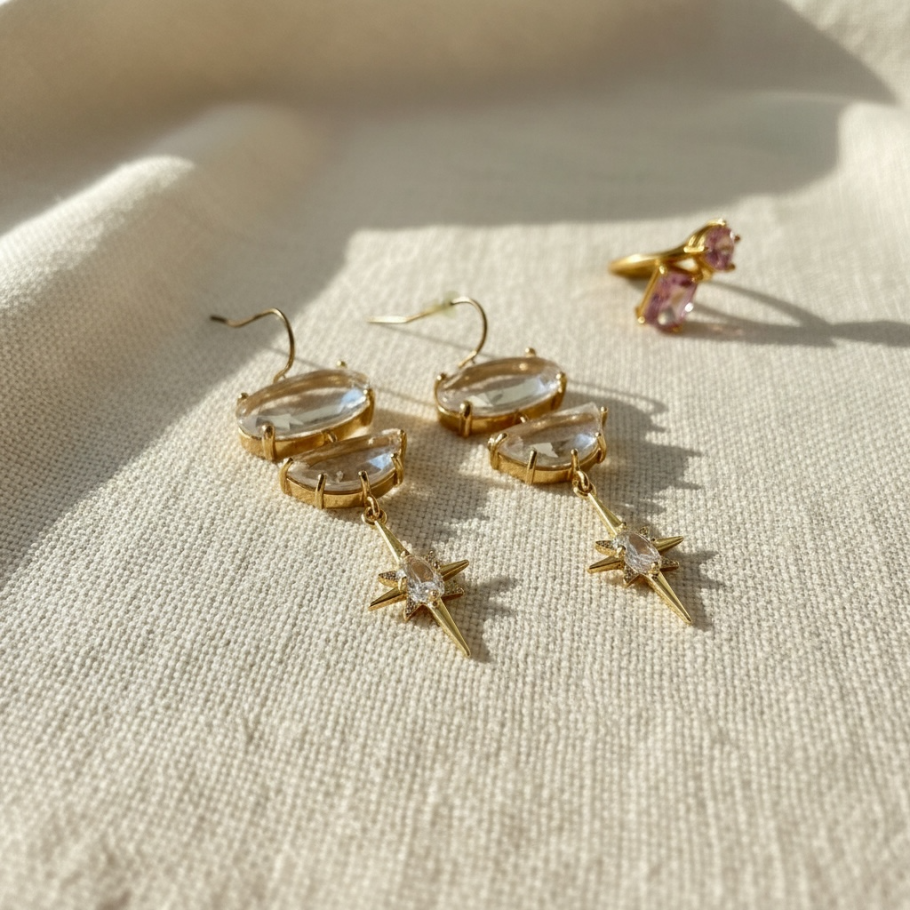 Crystal Star Earrings